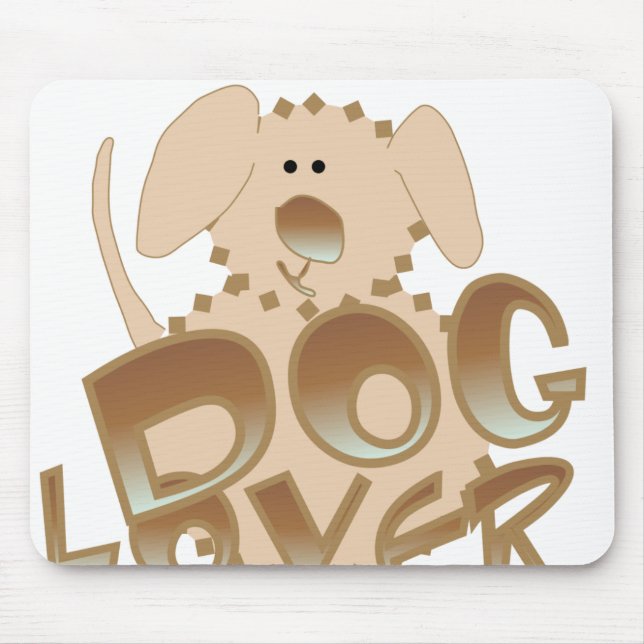 Tapis De Souris Amoureux des chiens de Brown (Devant)