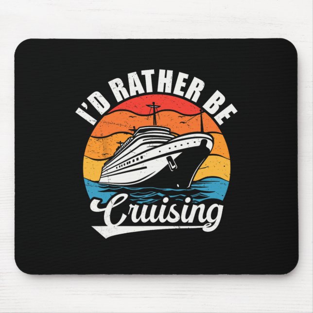 Tapis De Souris Amusant Conception de croisière en famille pour ho (Devant)