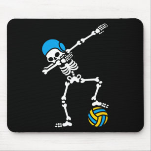 Tapis De Souris Amusant Dab squelette Dabbing Water polo Halloween