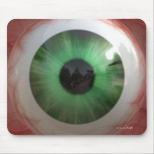 Tapis De Souris Amusant Déplaisant Green Eye-ball - Étrange, Taste