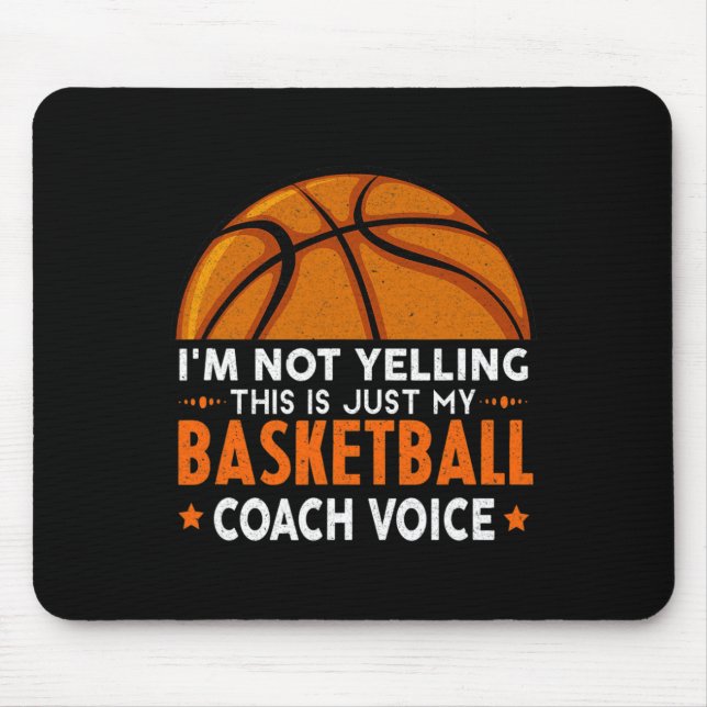 Tapis De Souris Amusant entraîneur de basket-ball (Devant)