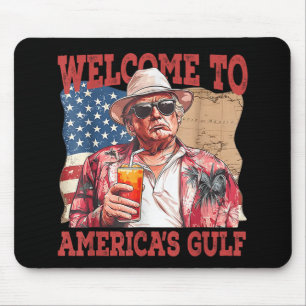 Tapis De Souris Amusant Golfe Des États-Unis Trump Bienvenue Dans 