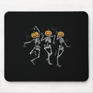 Tapis De Souris Amusant Halloween Citrouille Danser Costume squele
