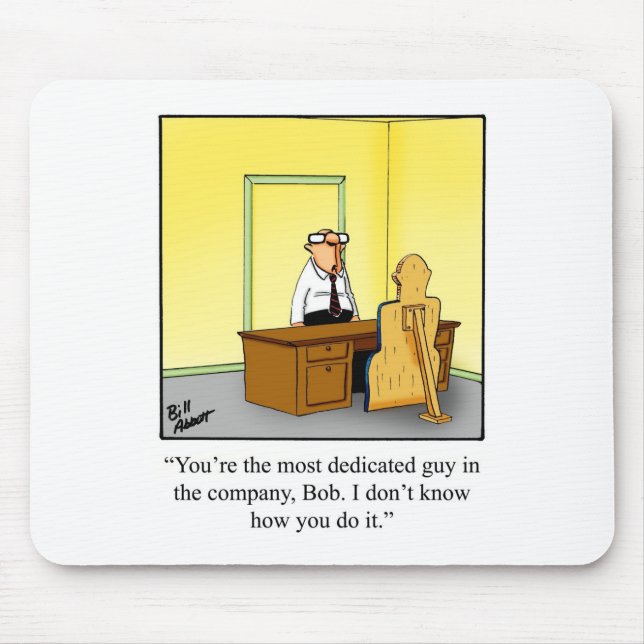 Tapis De Souris Amusant Humour d'affaires Mousepad Cadeau (Devant)
