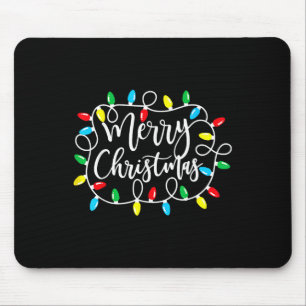 Tapis De Souris Amusant Joyeux Noël Lumières Noël Famille Hommes F