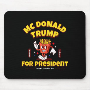 Tapis De Souris Amusant Macdonald Trump Pour Président 2024 França