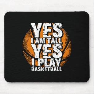 Tapis De Souris Amusant Oui Je Suis Grand Je Joue Bysketbyll Hoops