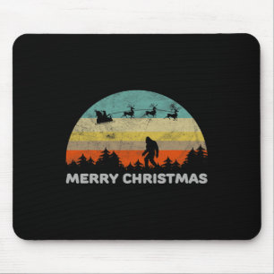 Tapis De Souris Amusant style rétro Big Pied Joyeux Noël Yeti