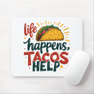 Tapis De Souris Amusant Taco Lover Fiesta Humour alimentaire Art B