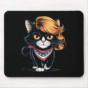Tapis De Souris Amusante Femme Sans Chat Avec Trump Votez Kama