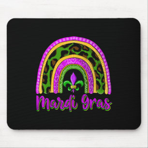 Tapis De Souris Amusante Mardi Gras Parade Outfit Jester Rainbow F