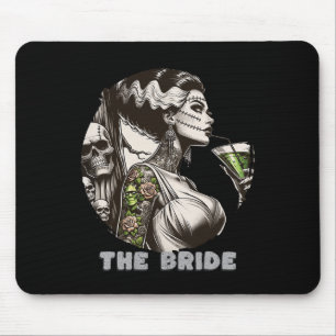 Tapis De Souris Amusante Mariée Le Monster Frankenstein Éffrayant 