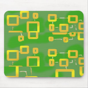 Tapis De Souris Amusante Mousepad Géométrique Vert