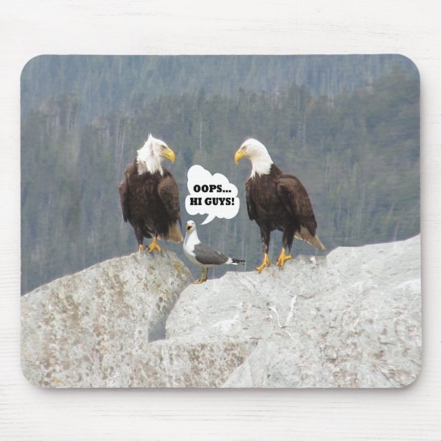 Tapis De Souris Amusants aigles et mouettes (Devant)