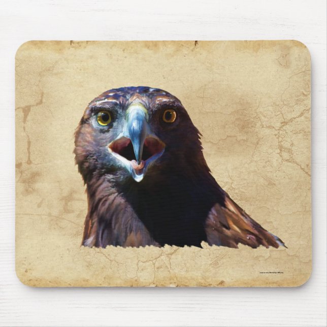 Tapis De Souris Amusants Bald Eagle Mauvaise Attitude Faune (Devant)