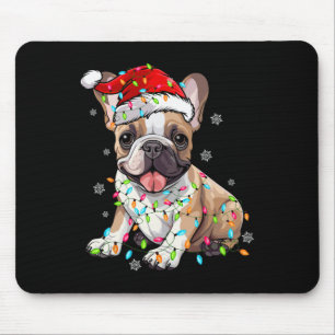 Tapis De Souris Amusants Français Chien Chien Chien Arbre Lumières