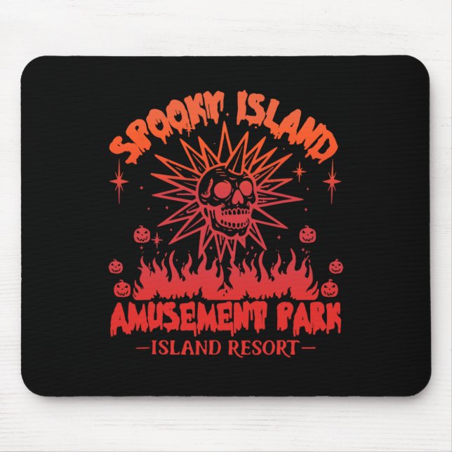 Tapis De Souris Amusement Halloween Éffrayant Island Est 2002 P (Devant)