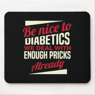 Tapis De Souris Amusement Type 1 Diabète T1D Sensibilisation au di