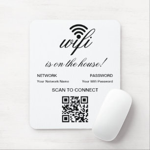 Tapis De Souris Analyse Internet Wi-Fi de code QR personnalisée po