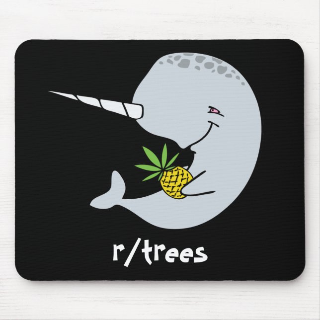 Tapis De Souris Ananas Mousepad de Narwhal (Devant)