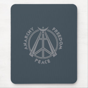 Tapis De Souris Anarchie, liberté et paix : Symbole d'anarchie mod