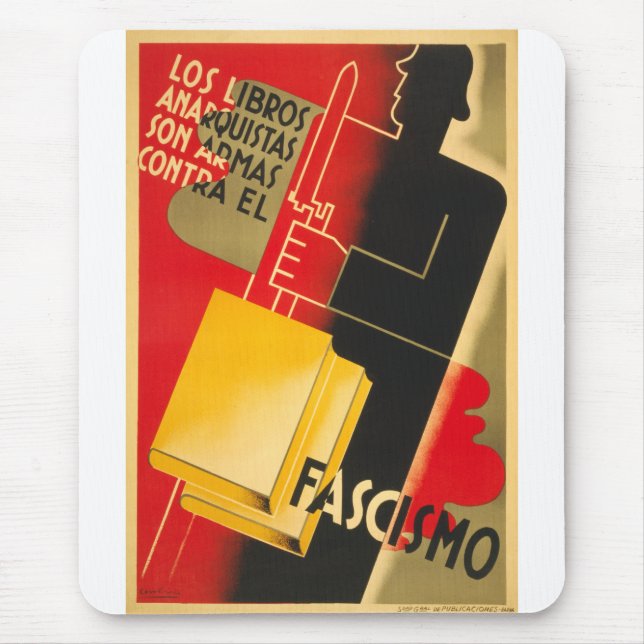 Tapis De Souris Anarchiste de guerre civile espagnole/affiche rare (Devant)
