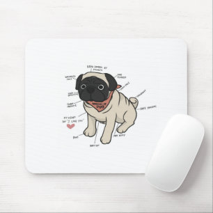 Tapis De Souris Anatomie Du Chien Carlin Graphique