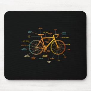 Tapis De Souris Anatomie d'un vélo - pièces de vélo 