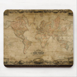 Tapis De Souris Ancien Monde Carte Classique Conception Cadeau