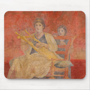 Tapis De Souris Ancien Pompéi Romain Voisin Fresco Musician Art