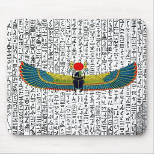 Tapis De Souris Ancien Scarab à ailes égyptiennes