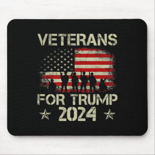 Tapis De Souris Anciens Combattants Pour Trump 4 juillet Drapeau A