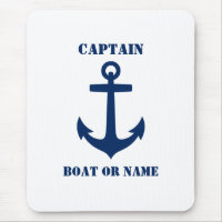 Ancre classique nautique Capitaine Bateau ou nom M