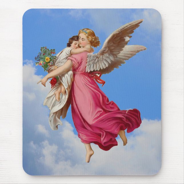 Tapis De Souris Ange Gardien Et Enfant (Devant)