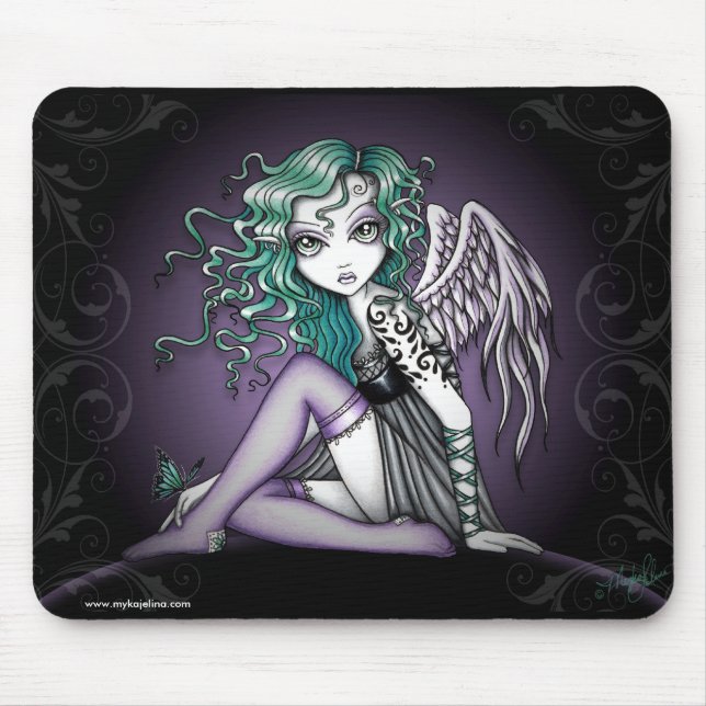 Tapis De Souris Ange mignon de tatouage de Malory petit (Devant)