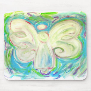 Tapis De Souris Ange Mousepad de lumière blanche