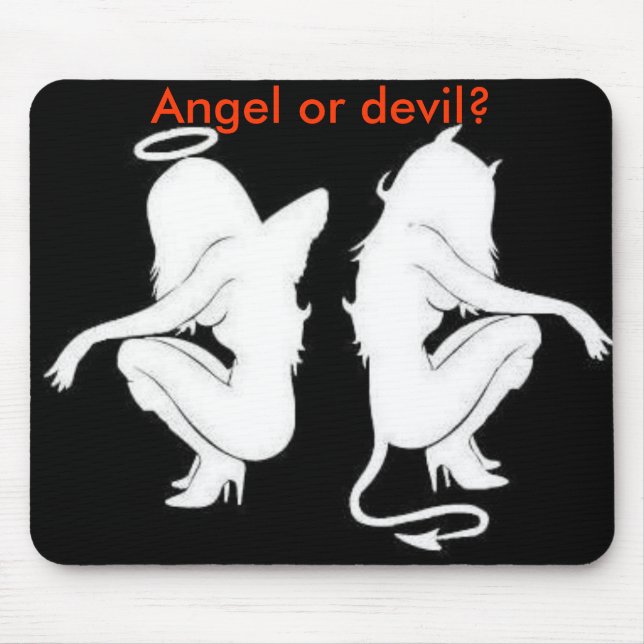 Tapis De Souris Ange ou diable ? mousepad (Devant)