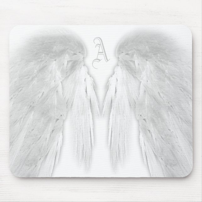 Tapis De Souris ANGEL AILES Monogramme blanc (Devant)