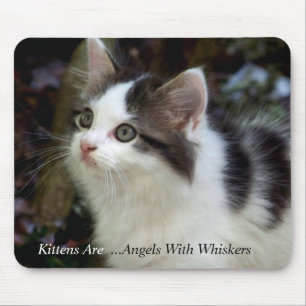 Tapis De Souris Anges avec des favoris (chaton) Mousepad