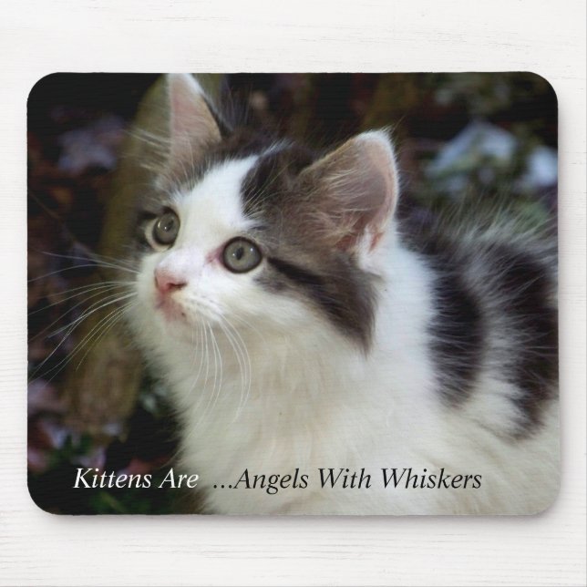 Tapis De Souris Anges avec des favoris (chaton) Mousepad (Devant)