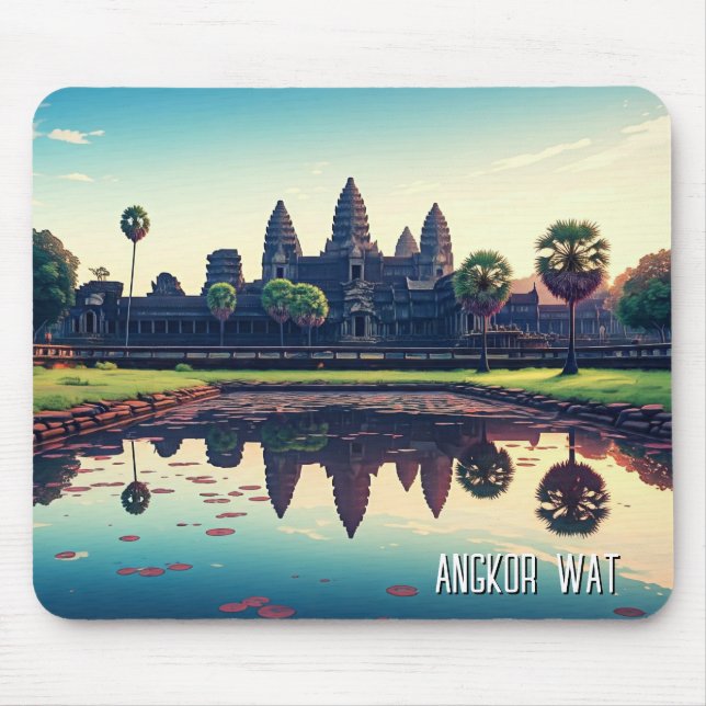 Tapis De Souris Angkor Wat Cambodia à Dawn (Devant)