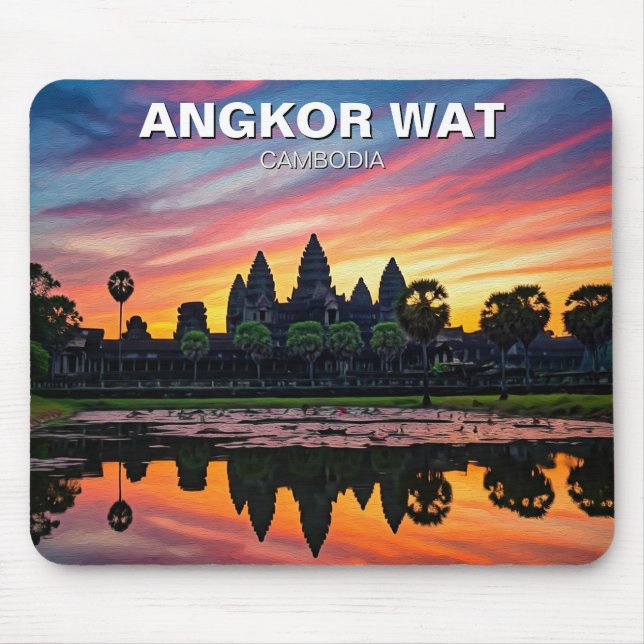 Tapis De Souris Angkor Wat Cambodia Sunset (Devant)