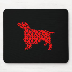 Tapis De Souris Anglais Springer espagnol chien mignon Silhouette
