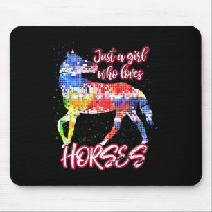 Tapis De Souris Animal Horse équitation Equestre Femmes filles Col