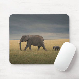 Tapis De Souris Animaux de bébés cutest African Elephant Family