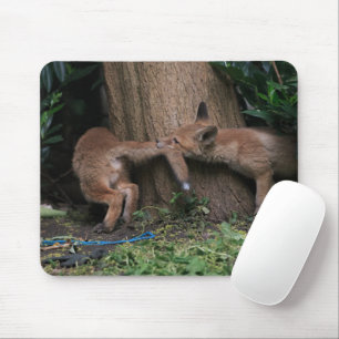 Tapis De Souris Animaux de bébés cutest Bébé Renards Jouer