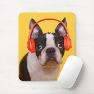 Tapis De Souris Animaux de bébés cutest   Casques Terrier de Bosto