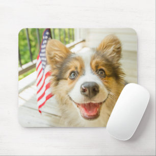Tapis De Souris Animaux de bébés cutest Chiot de Corgi Patriotiq