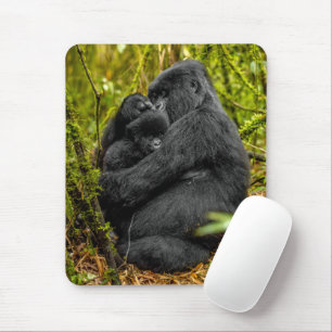 Tapis De Souris Animaux de bébés cutest Gorilla & bébé