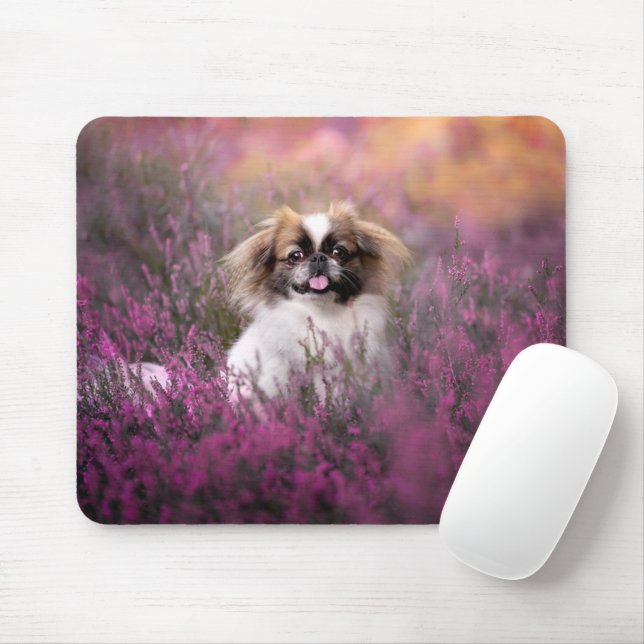 Tapis De Souris Animaux de bébés cutest | Pekingese Puppy (Avec souris)